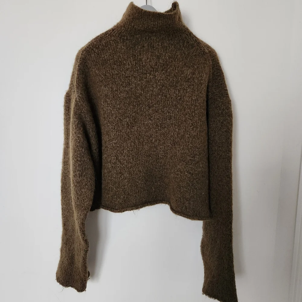 Zara Brown Turtleneck Sweater - Picture 4 of 9